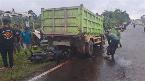 Warga Bandung Kecelakaan Maut Di Sukabumi Motornya Tabrak Truk Yang