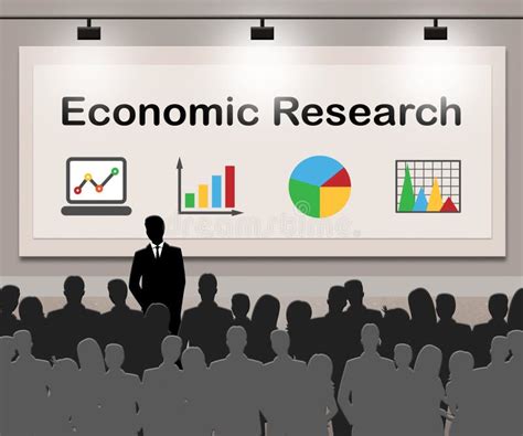 Economic Research Means Economics Analysis 3d Illustration Stock