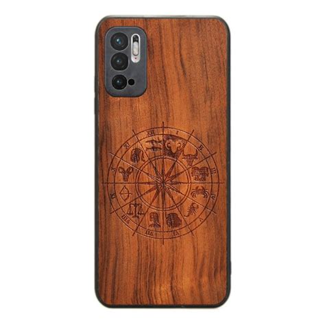 Drewniane Etui Xiaomi Redmi Note G Znak Zodiaku Panna Imbuia