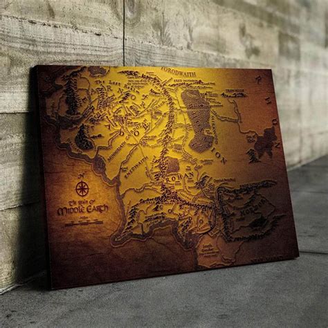 Map of Middle Earth Wall Art in 2022 | Middle earth map, Middle earth, Canvas frame