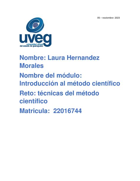 Hernandez Laura R3 U2 Apuntes 05 Noviembre 2023 Nombre Laura