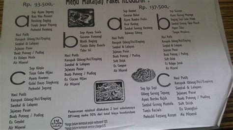 Menu At Bumbu Desa Restaurant Jakarta Jl Cikini Raya No 72 14 5