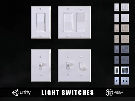 D Model Light Switches Vr Ar Low Poly Cgtrader