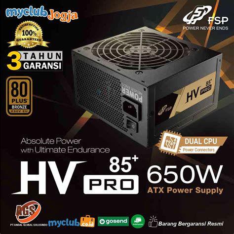 Jual Power Supply Psu Watt Fsp Hv Pro Plus Bronze Shopee