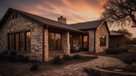 Premium Photo | Home architecture design in ranch style with front porch