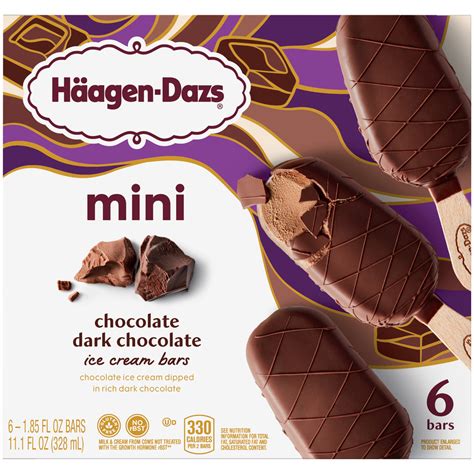 Haagen Dazs Ice Cream Bars Chocolate Dark Chocolate Mini Hero