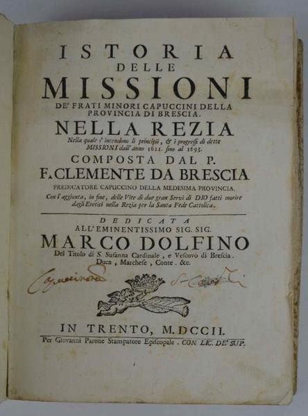 Istoria Delle Missioni De Frati Minori Capuccini Della Provincia Di