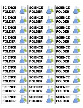 Science Journal and Folder Labels by Aliyah Loyd | TPT