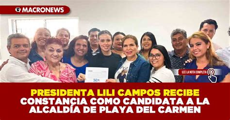 Presidenta Lili Campos Recibe Constancia Como Candidata A La Alcald A