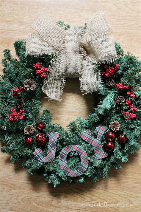 JOY Christmas Wreath - Domestically Creative