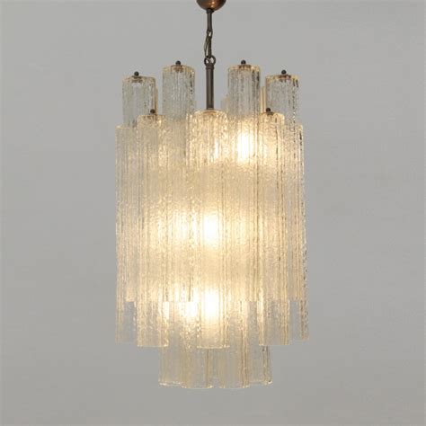 Midcentury Tronchi Murano Glass Italian Chandelier S