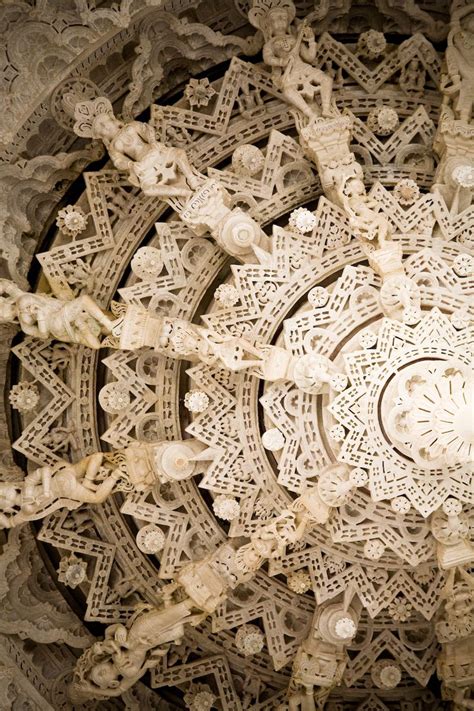 Details Of The Intricately Carved Marble Dome Of The 15th Century