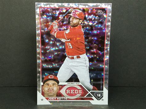 2023 Topps 19 Joey Votto Reds Silver Pattern Foilboard Parallel SP