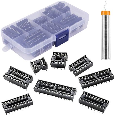 Amazon DKARDU 66 Pcs DIP IC Sockets Kit 2 54mm Female Adaptor Type