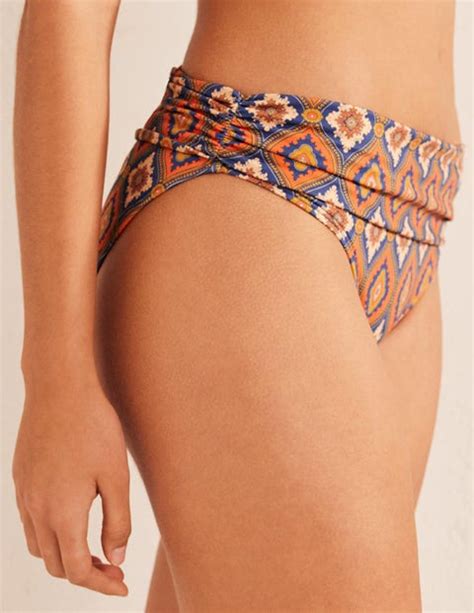 Classic Fold Bikini Bottoms Vermillion Exotic Diamond Boden Eu