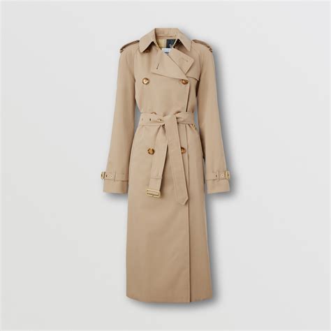 Cotton Gabardine Waterloo Trench Coat In Honey Women Burberry® Official