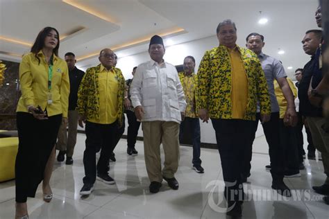 Prabowo Hadiri Rapimnas Partai Golkar Foto Tribunnews