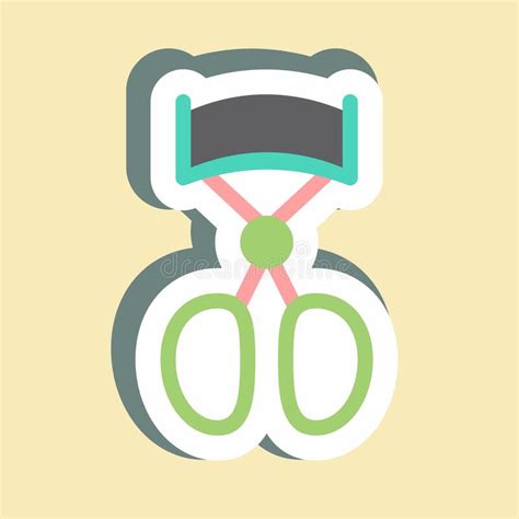 Sticker Eyelash Curler Simple Illustration Good For Prints