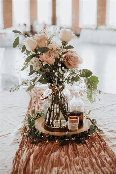 Rustic Tree Stump Wedding Centerpieces R R