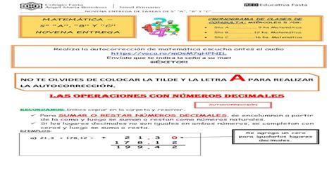 Pdf Las Operaciones Con Números Decimales · 2020 07 28 · Las Operaciones Con Números Decimales