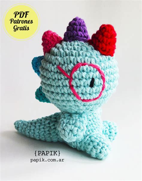 Mini Dinosaurio Amigurumi Patrón PDF Gratis Amigurumistore