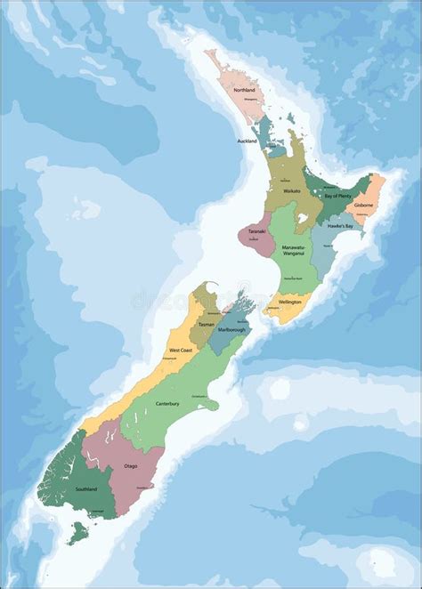 Mapa Administrativo E Pol Tico Da Cidade Auckland De Nova Zel Ndia