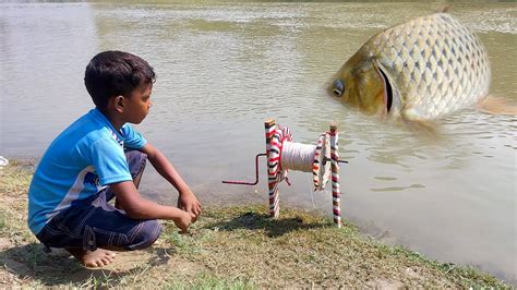 Unique Best Hook Fishing Video Traditional Boy Catching Big Fish