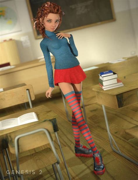 Manga Student For Genesis 2 Females Ez Render