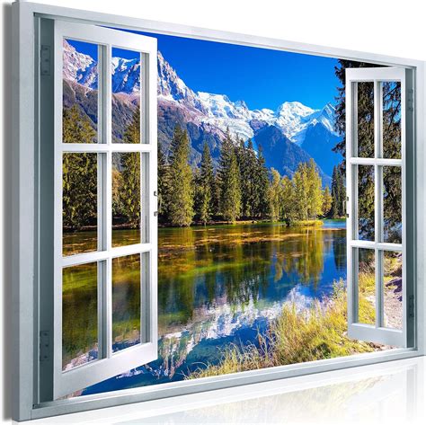 Amazon De Murando Bilder Fensterblick X Cm Vlies Leinwandbild