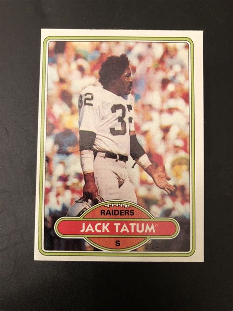 1980 TOPPS JACK TATUM 429 OAKLAND RAIDERS FOOTBALL CARD Buckeye EBay