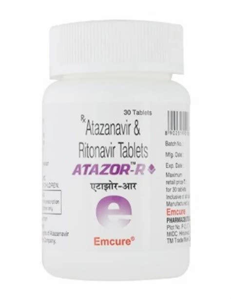 Atazor R Atazanavir 300 Mg Ritonavir 100 Mg Prescription