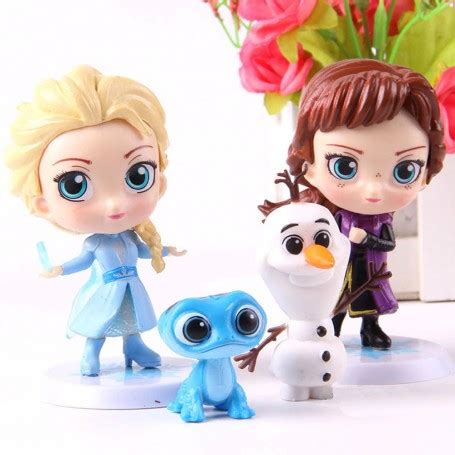 Set of 4 figures Frozen 2 - 3 to 8cm