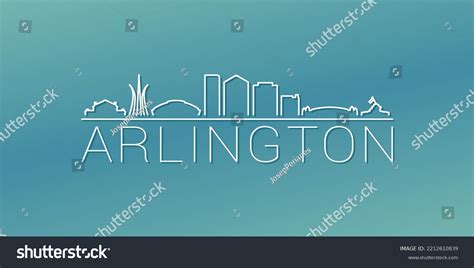 Arlington Tx Usa Skyline Linear Design Stock Vector Royalty Free