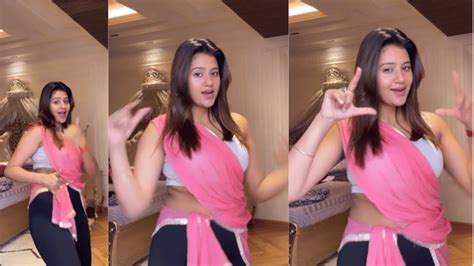 Anjali Arora Ki Video Anjali Arora Dances To Gulabi Sadi In Diy Saree