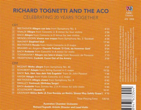 Richard Tognetti Australian Chamber Orchestra Celebrating 20 Years