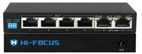 Hi Focus Hf Sh04 60w 4 Port Poe Switch User Guide