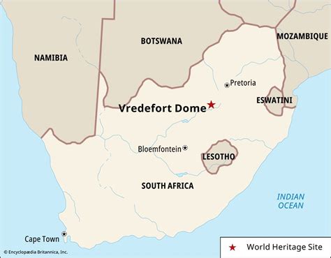 Vredefort Dome | Location, History, Map, Impact, & Facts | Britannica