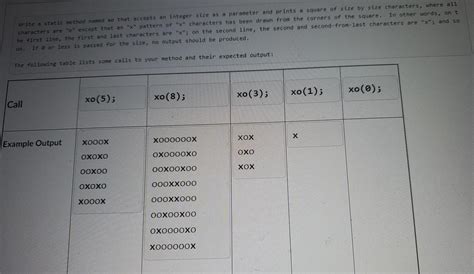 Solved Write A Static Method Named Xo That Accepts An