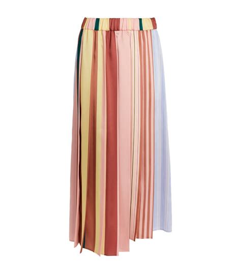 Womens Weekend Max Mara Blue Asymmetric Pleated Midi Skirt Harrods Uk