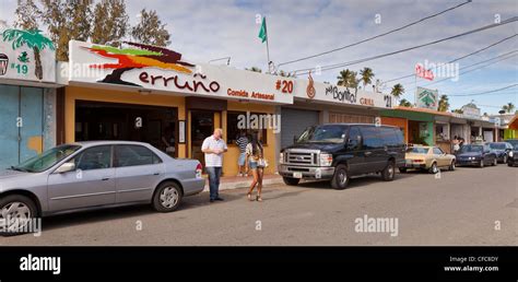 LUQUILLO, PUERTO RICO - Kiosk restaurants with typical fried snack ...