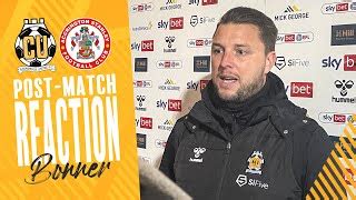 Cambridge United 0 1 Accrington Stanley Mark Bonner Reaction By