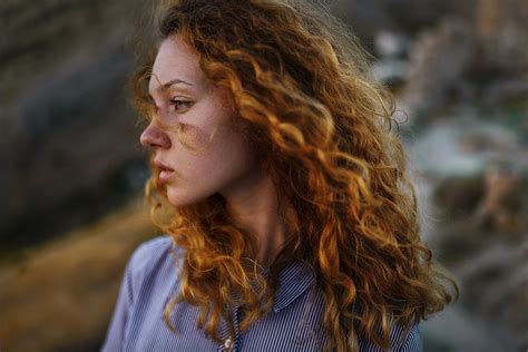 Wallpaper Redhead Face Profile Women Outdoors 2560x1709