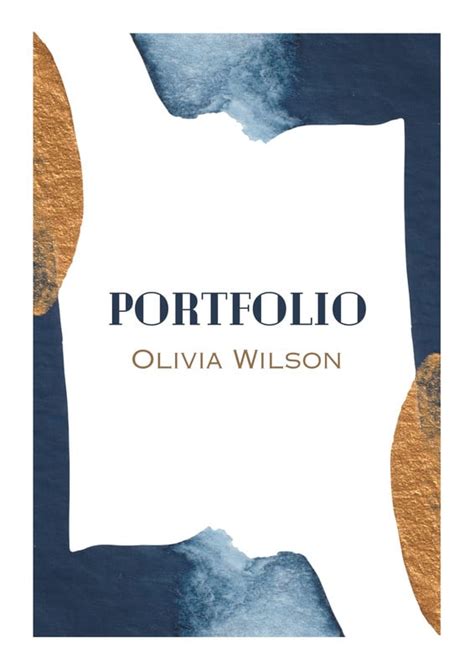 Free portfolio cover page templates to use and print | Canva