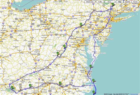 Road Map Usa East Coast Oppidan Library - Map