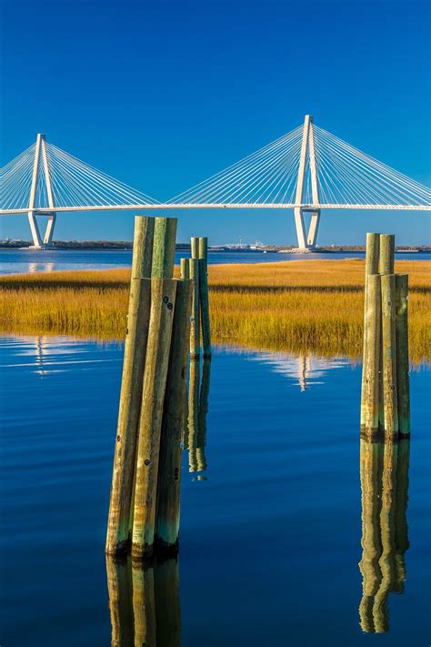 Arthur Ravenel Jr. Bridge From Patriots Point | Architecture and Interiors | Scott Smith Photography