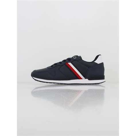 Baskets Iconic Runner Bleu Marine Homme Tommy Hilfiger Wimod