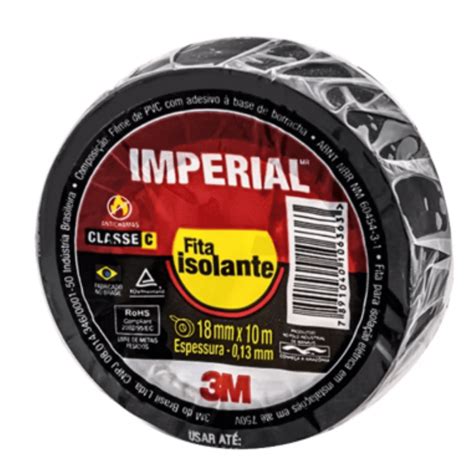 Fita Isolante Imperial M Preta Mmx Metros