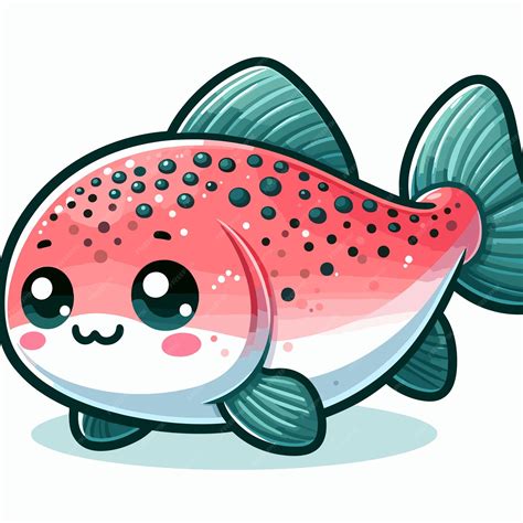 Premium Vector Cute Fish Vector On White Background