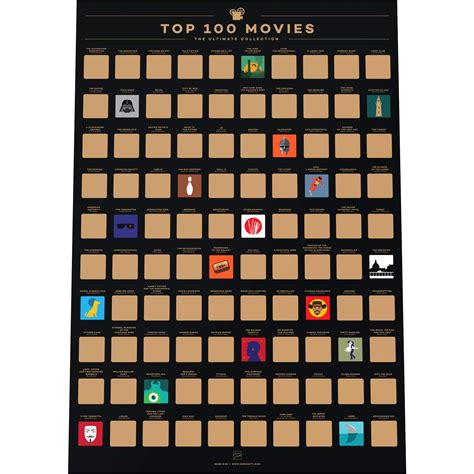 Buy Enno Vatti Top 100 Films Scratch Off | Film 42 x 60 cm | Scratch ...