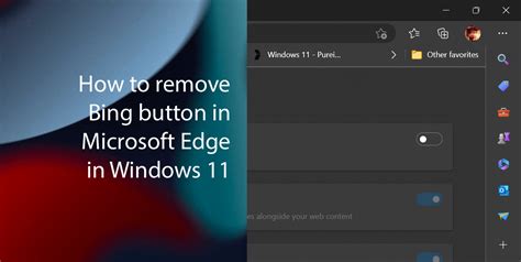 remove bing button  microsoft edge  windows